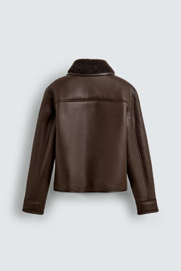 CAZADORA EFECTO ANTE DOBLE FAZ / Marr?n - Zara фото 8