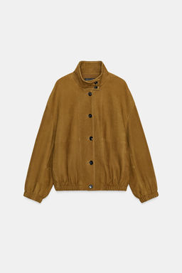 LEATHER BOMBER JACKET ZW COLLECTION LIMITED EDITION - Zara фото 7