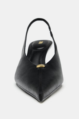 HEELED SLINGBACK SHOES - Zara фото 6