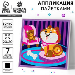 Набор для творчества: аппликация пайетками и раскраска - наклейки Улыбки - Школа талантов фото 10