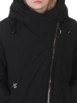 M-9102 BLACK Пальто зимнее женское (верблюжья шерсть, 120 гр. холлофайбер)