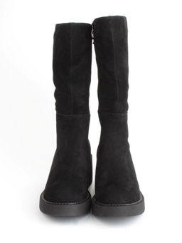 02-FI908-2M BLACK Сапоги зимние женские (натуральная замша, натуральный мех) - Фабричный китай фото 7