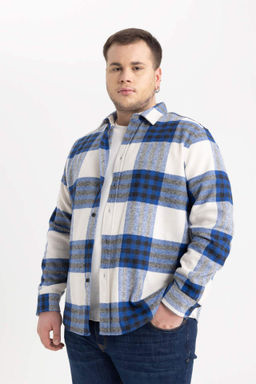 Regular Fit Kareli Oduncu Uzun Kollu Gomlek - Defacto фото 2