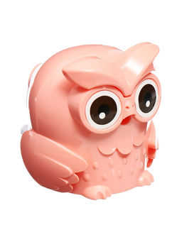 Точилка для карандашей механическая Calligrata «Сова», с контейнером, персиковая