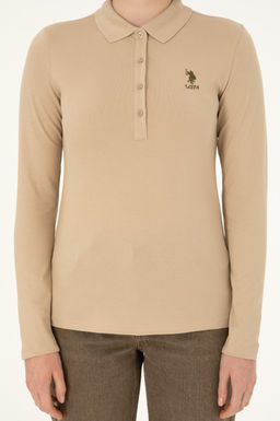 Женский базовый свитшот песочного цвета Неожиданная скидка в корзине - U.s. polo assn фото 6