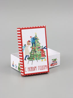 Подарочная коробка новогодняя, набор 9в1 «Новогодние истории», 12×7×4 - 28×18×11 см