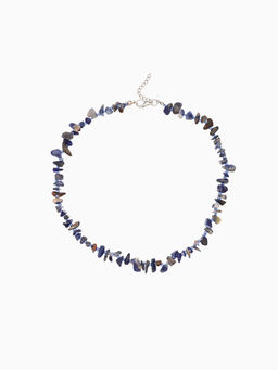 Ожерелье из камня, 45 см, синее