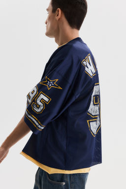 Camiseta de malla estampada Oversized Fit - H&m фото 10