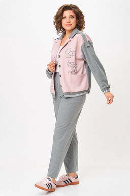 Костюм Aira Style 24231 серый+пудра