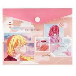 Цена за 3 шт.Папка для документов пластиковая Феникс+, арт. 69036/ 12 АНИМЕ-КОЛЛАЖ (полипропилен, формат А6, 17х1