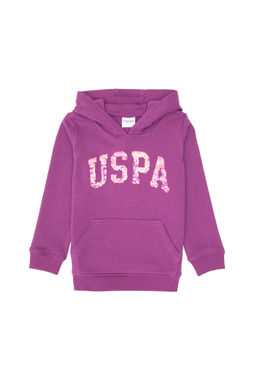 K_z _ocuk Menek_e Payet __lemeli Kap__onlu Basic Sweatshirt Sepette S_rpriz _ndirim
