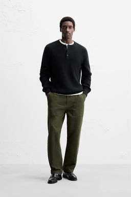 PURL KNIT SWEATER WITH BUTTONS - Zara фото 2