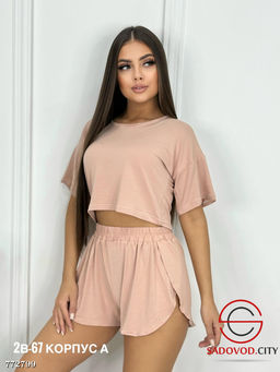 Женская пижама топ шорты