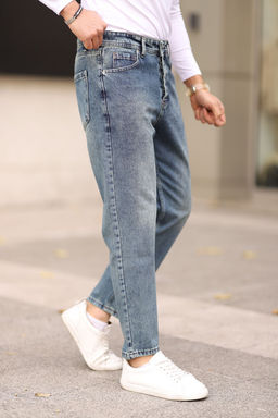 Ac?k Mavi Boyfriend Kot Pantolon Jeans TMNAW25JE00020