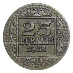 Монета 25 пфеннигов 1918 года Германия  Нотгельд Мюнстер