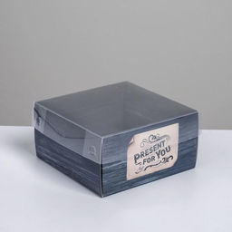 Цена за 5 шт. Коробка под бенто-торт с PVC крышкой Present for you, 12 х 6 х 11,5 см