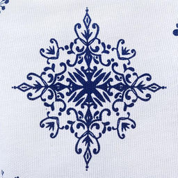 Сидушка на стул Синие снежинки 42х42х5 см, 100% хлопок, 164 г/м2 - Доляна фото 4