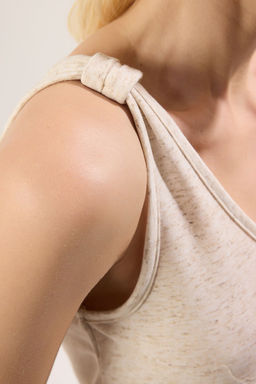 Ekru Regular/Normal Kal?p Havuz Yaka Orme Bluz TWOSS25BZ00138 - Trendyolmilla фото 4