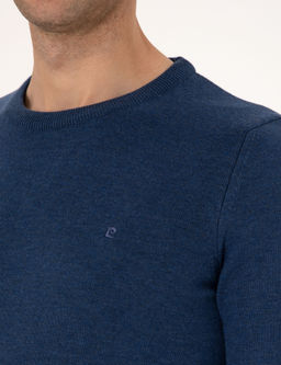 _ndigo Melanj Slim Fit Bisiklet Yaka Basic Triko Kazak