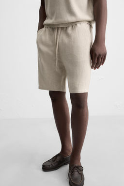 LINEN BLEND BERMUDA SHORTS - Zara фото 5