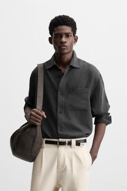 FLOWING SHIRT WITH POCKET - Zara фото 12