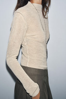 HIGH NECK KNIT SWEATER - Zara фото 2