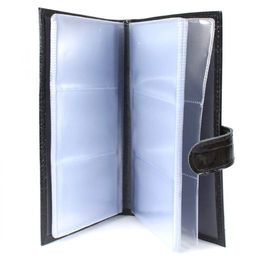 Визитница Croco-В-204 (с хляст, 3х рядная 72 карты) натуральная кожа черный кайман (61) 208517  фото 3