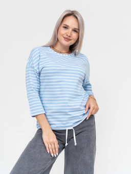 Лонгслив Николь Хлопок 95%, лайкра 5% тельняшка - Ивассорти фото 48