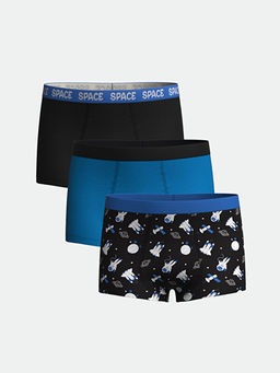 Bask?l? Erkek ?ocuk Boxer 3l?