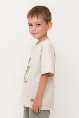 КР 302725-1/бежевый к554 фуфайка (футболка) для мал - Crockid фото 4