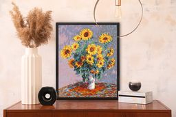 ФРЕЯ MET-PNB/PL-003 Набор для раскрашивания по номерам 50 х 40 см Клод Моне, Подсолнухи