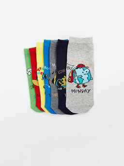 Desenli Erkek ?ocuk Soket ?orap 7li