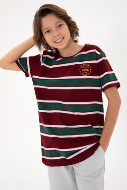 Базовая футболка бордового цвета для мальчика Неожиданная скидка в корзине