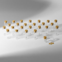 Набор баночек для хранения бисера, d=2×4 см, 25 шт., в контейнере, 11×11×5 см