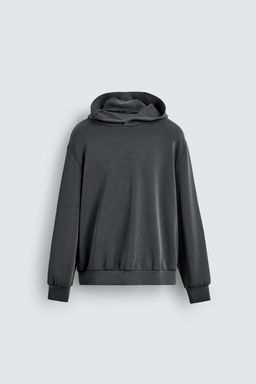 SUDADERA LAVADA SOFT CAPUCHA / Azul / Gris - Zara фото 7