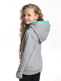 Толстовка для девочки с принтом UD 7030 серый - Mini maxi фото 3