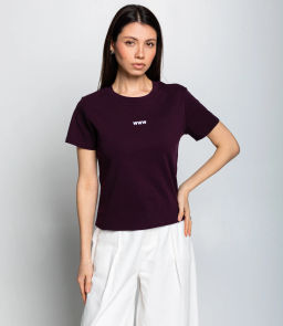 Футболка #КТ230, тёмно-фиолетовый