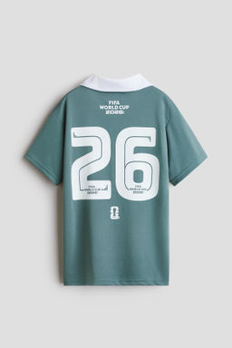 Camiseta de f?tbol con motivo estampado y cuello
