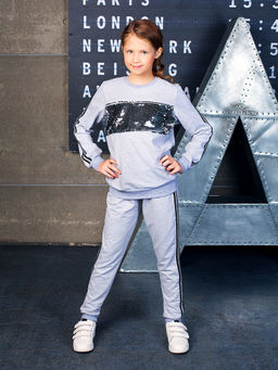 Костюм "Спорт-Шик",серый меланж