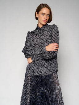 Блузка женская 12411-33082 black/grey - Eleganzza фото 2
