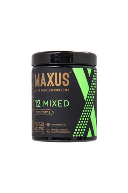 Презервативы Maxus Mixed, набор, латекс, пластиковый кейс, 12 шт.