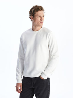 Bisiklet Yaka Uzun Kollu Erkek Sweatshirt