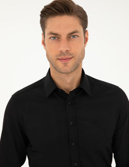 Siyah Slim Fit Arm_rl_ Uzun Kollu G_mlek - Pierre cardin фото 2