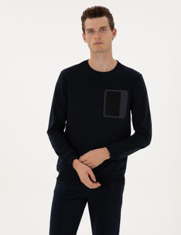 Lacivert Regular Fit Sweatshirt - Pierre cardin фото 3
