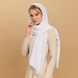 Палантин 180 х 85 см, цвет белый - Мастерская ПОКРОВ фото 4