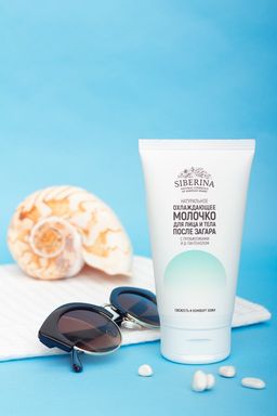 Охлаждающее молочко для лица и тела после загара с пробиотиками и Д-пантенолом - Siberina фото 2