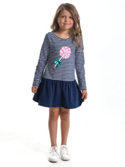 Платье для девочки UD 3958 полоса/синий - Mini maxi фото 6