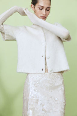 Mohair-blend cardigan - H&m фото 2