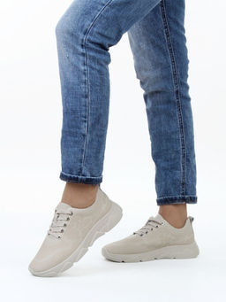 03-YH466-2 BEIGE Кроссовки женские (натуральная кожа)