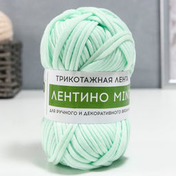 Цена за 2 шт. Пряжа трикотажная 100% хлопок "Лентино mini" 100 гр 40 м цвет 16 аквамарин